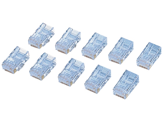 エレコム CAT6対応 RJ45コネクタ 10個 LD-6RJ45T10 1袋(ご注文単位1袋)【直送品】
