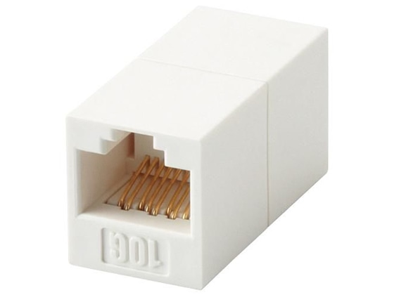 エレコム カテゴリー6A対応 LANケーブル延長コネクタ LD-RJ45JJ6AY2 1個(ご注文単位1個)【直送品】