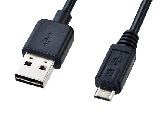 サンワサプライ マイクロUSBケーブル MicroB 0.5m ブラック KU-RMCB05 1本（ご注文単位1本)【直送品】