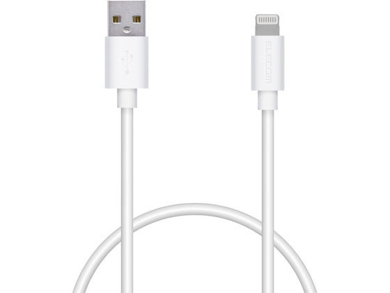 エレコム ライトニングケーブル 50cm データ通信 充電 MPA-FUAL05WH 1個（ご注文単位1個)【直送品】