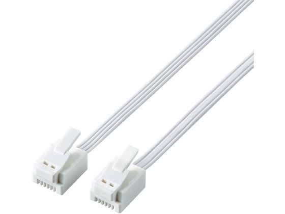 エレコム ツメ折れ防止モジュラーケーブル 5m MJ-T5WH 1個(ご注文単位1個)【直送品】