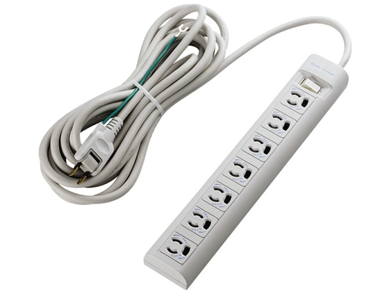 エレコム 抜け止めマグネット雷タップ 3P7個口 5m T-Y3A-3750WH 1個（ご注文単位1個)【直送品】