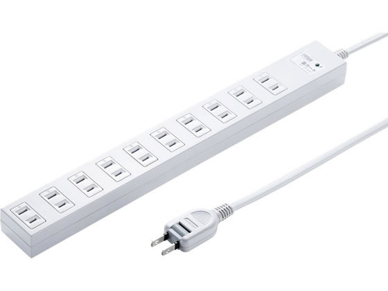 サンワサプライ 雷ガードタップ 2P10個口 2m TAP-SP217-2 1本(ご注文単位1本)【直送品】