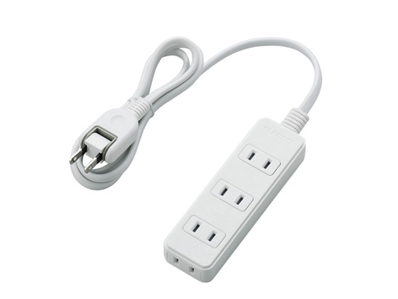 エレコム スイングプラグタップ 2P式4個口1m ホワイト T-S02-2410WH 1個(ご注文単位1個)【直送品】