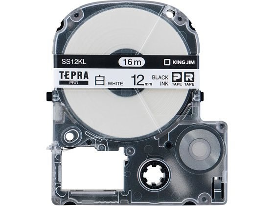 キングジムPROテープ ロング12mm白／黒文字5個 SS12KL-5P 1箱（ご注文単位1箱)【直送品】