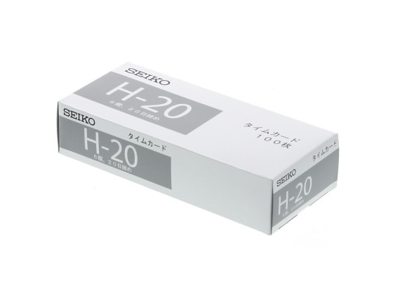 セイコー QR用タイムカード 100枚入 H-20カード 1箱(ご注文単位1箱)【直送品】