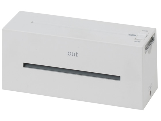 ナカバヤシ パーソナルシュレッダ プット ホワイト NSE-TM1W 1台(ご注文単位1台)【直送品】