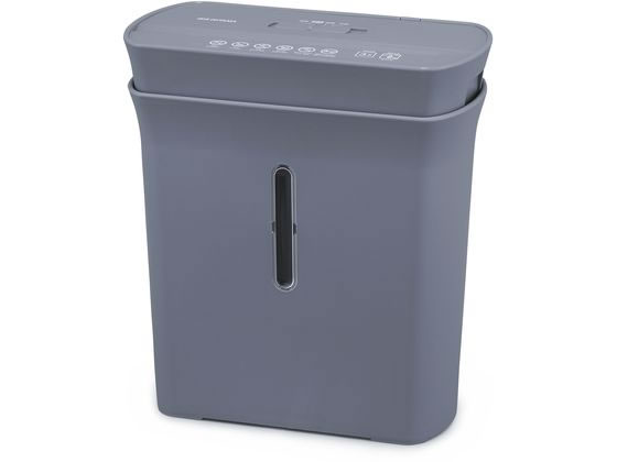 アイリスオーヤマ パーソナルシュレッダー クロスカット グレー PS-A8C-H 1台(ご注文単位1台)【直送品】