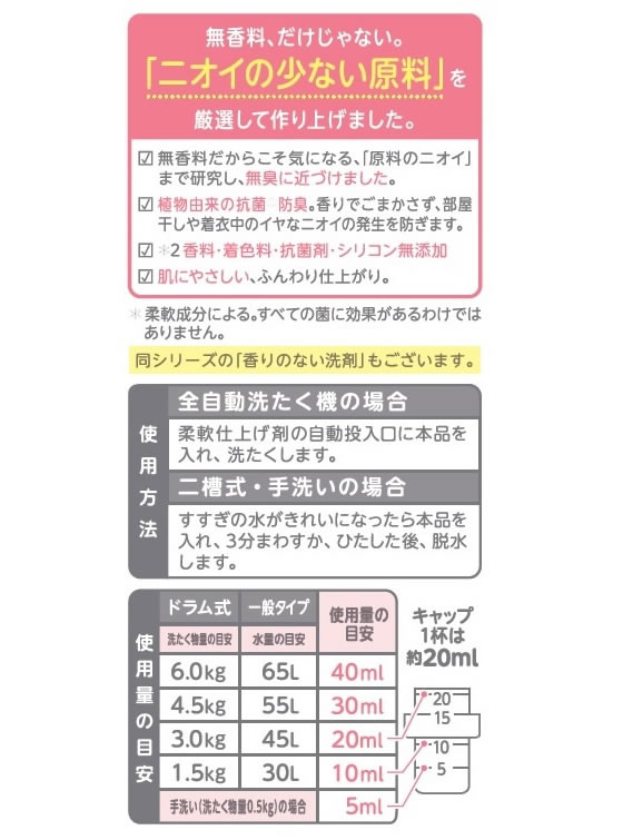 NSファーファJ ファーファフリー& 香りのない柔軟剤 本体 500ml 1個（ご注文単位1個)【直送品】
