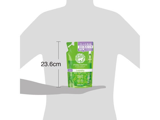 サラヤ ハッピーエレファント 液体洗たく用洗剤 詰替 540ml 1個(ご注文単位1個)【直送品】