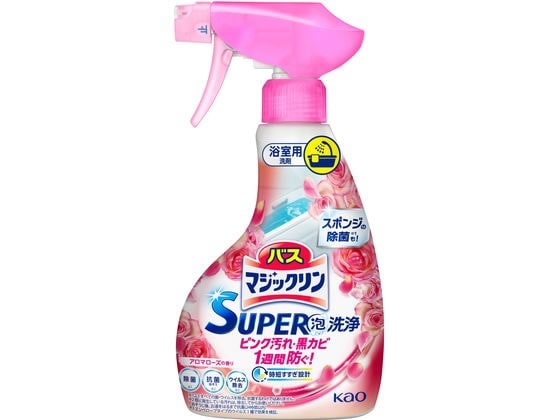 KAO バスマジックリンSUPER泡洗浄 アロマローズ 本体 350ml 1本（ご注文単位1本)【直送品】