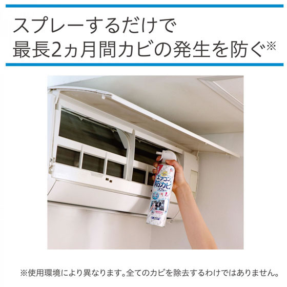 アース製薬 らくハピ エアコンの防カビスプレー 無香性(350ml) 1個（ご注文単位1個)【直送品】