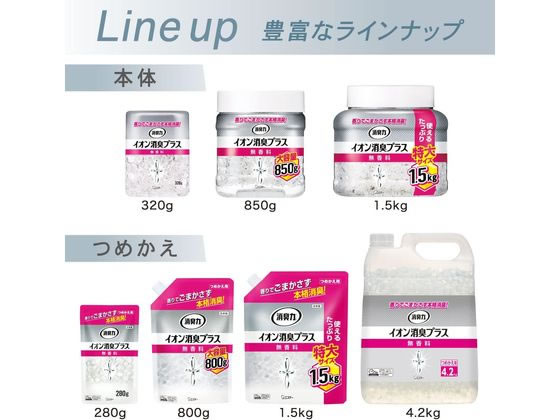 エステー 消臭力クリアビーズ イオン消臭プラス 無香料 本体 850g 1個(ご注文単位1個)【直送品】