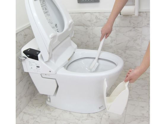 東和産業 PLII トイレブラシケース付 ホワイト 1個（ご注文単位1個)【直送品】
