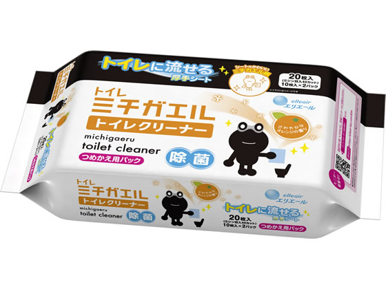 大王製紙 エリエール ミチガエルトイレクリーナー つめかえ用 20枚 1個(ご注文単位1個)【直送品】