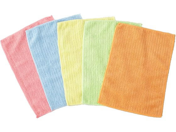日本クリンテック マイクロファイバーカラフル雑巾 20×30cm 25枚 1袋（ご注文単位1袋)【直送品】