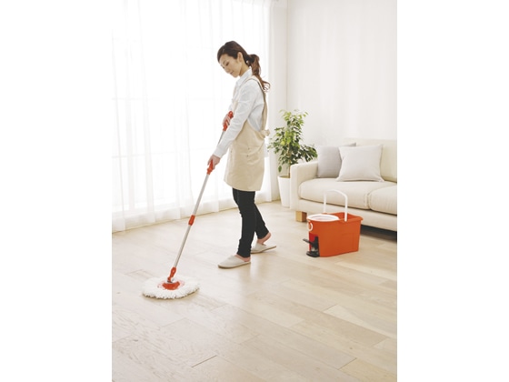 アイリスオーヤマ 回転モップ 洗浄機能付き KMO-490S 1セット（ご注文単位1セット)【直送品】