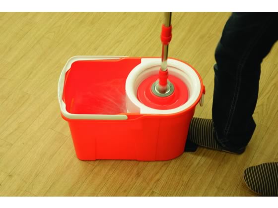 アイリスオーヤマ 回転モップ 洗浄機能付き KMO-490S 1セット（ご注文単位1セット)【直送品】