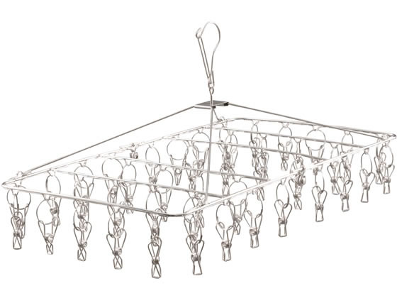 アイリスオーヤマ ステンレス ピンチハンガー 42ピンチ PIH-42SH 1個(ご注文単位1個)【直送品】