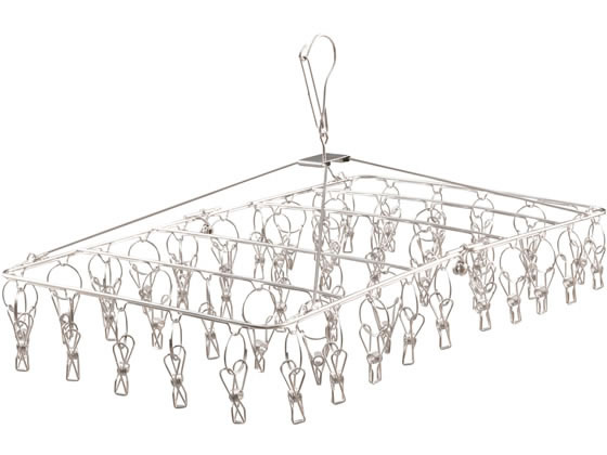 アイリスオーヤマ ステンレス ピンチハンガー 50ピンチ PIH-50SH 1個(ご注文単位1個)【直送品】