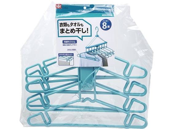 レック 折りたたみ8連ハンガー W-101 1個(ご注文単位1個)【直送品】