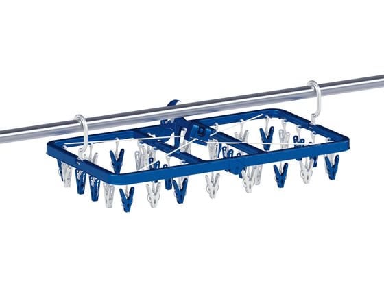 東和産業 LST サイドフック付き角ハンガー ピンチ32個付 #24848 1個(ご注文単位1個)【直送品】