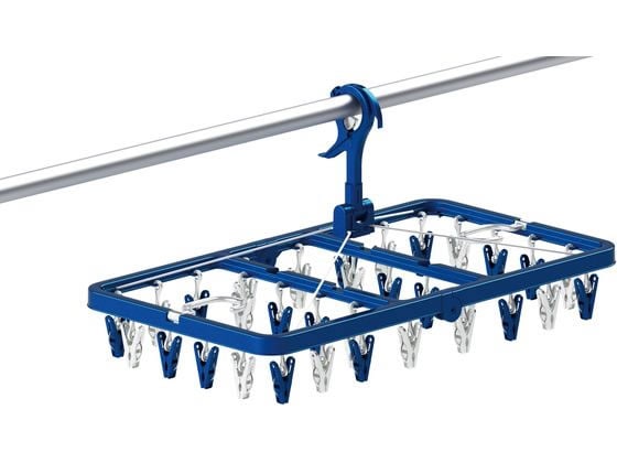 東和産業 LST サイドフック付き角ハンガー ピンチ32個付 #24848 1個(ご注文単位1個)【直送品】
