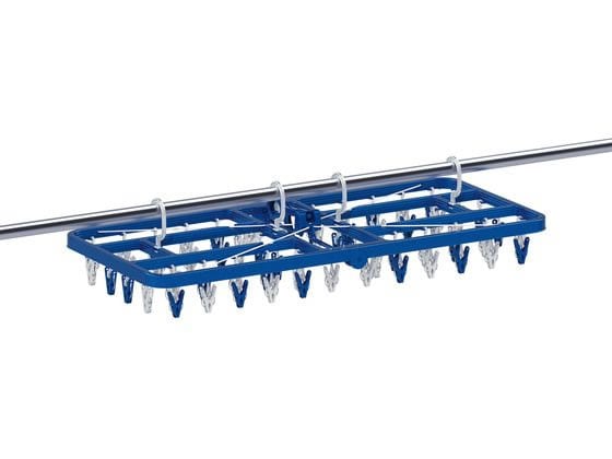 東和産業 LST サイドフック付き角ハンガー ピンチ60個付 #24850 1個(ご注文単位1個)【直送品】