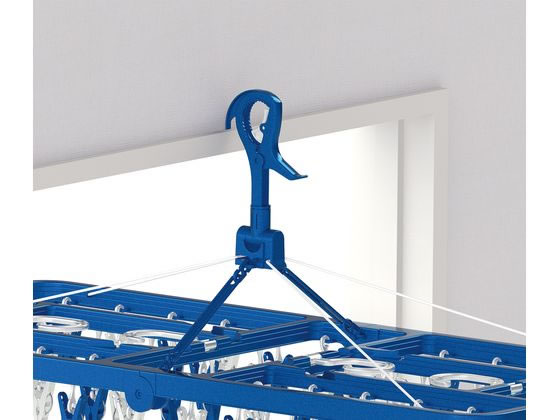 東和産業 LST サイドフック付き角ハンガー ピンチ60個付 #24850 1個(ご注文単位1個)【直送品】