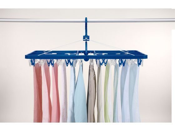 東和産業 LST サイドフック付き角ハンガー ピンチ60個付 #24850 1個(ご注文単位1個)【直送品】