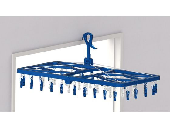 東和産業 LST ピンチが自由に回る角ハンガー ピンチ42個付 1個(ご注文単位1個)【直送品】