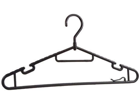 ニッコー くるっとハンガー10本組ブラック No8-15 1個(ご注文単位1個)【直送品】