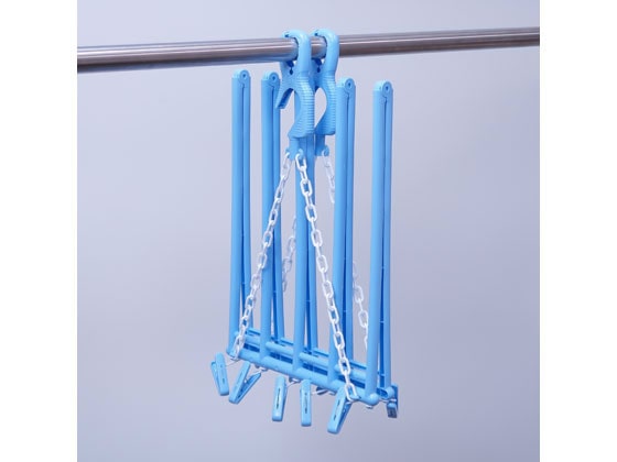 サワフジ バスタオルハンガー 5枚掛け ピンチ10個付 SBH-05LB 1個(ご注文単位1個)【直送品】