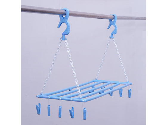 サワフジ バスタオルハンガー 5枚掛け ピンチ10個付 SBH-05LB 1個(ご注文単位1個)【直送品】