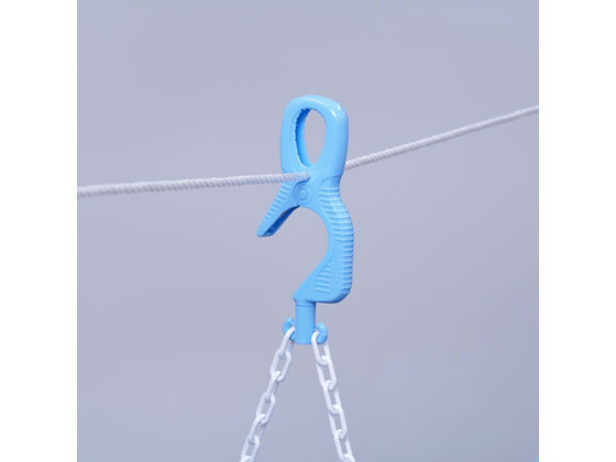 サワフジ バスタオルハンガー 5枚掛け ピンチ10個付 SBH-05LB 1個(ご注文単位1個)【直送品】