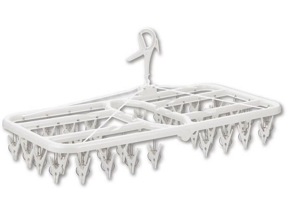 ニシダ すぐ取れ 角ハンガープラ ホワイト 40ピンチ付 1個(ご注文単位1個)【直送品】