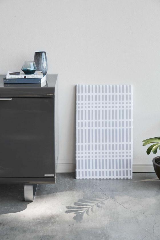 山崎実業 北欧風暮らしの定番 平型アイロン台 チェック グレー 1台(ご注文単位1台)【直送品】