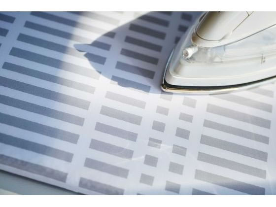 山崎実業 北欧風暮らしの定番 平型アイロン台 チェック グレー 1台(ご注文単位1台)【直送品】