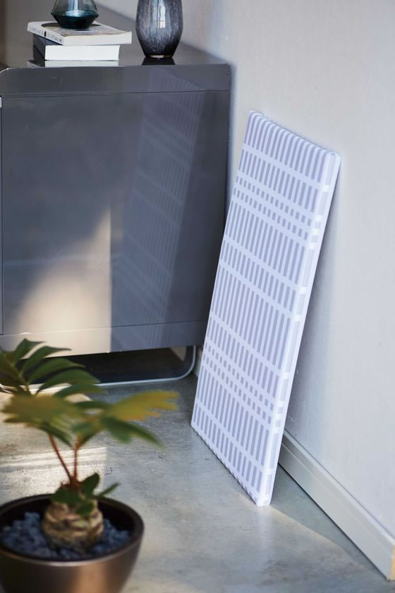 山崎実業 北欧風暮らしの定番 平型アイロン台 チェック グレー 1台(ご注文単位1台)【直送品】