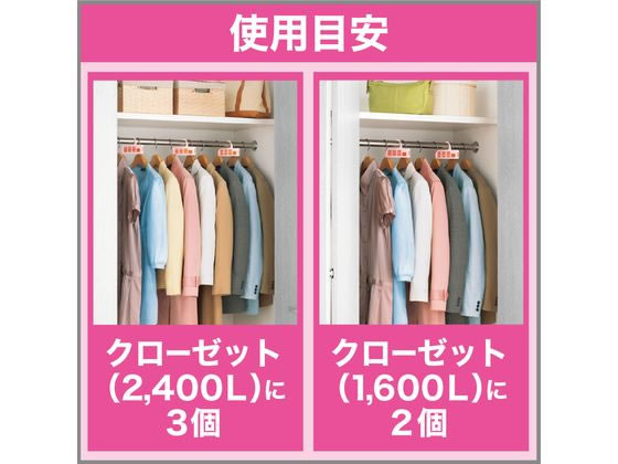 エステー かおりふわっとムシューダ 1年 クローゼット用 フローラル 3個 1箱(ご注文単位1箱)【直送品】