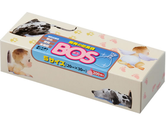 クリロン化成 驚異の防臭袋BOS おむつ処理袋 Sサイズ 200枚 1箱（ご注文単位1箱)【直送品】