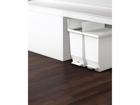 アスベル エバン 両開きペダルペール 40L ホワイト A6304 1個(ご注文単位1個)【直送品】