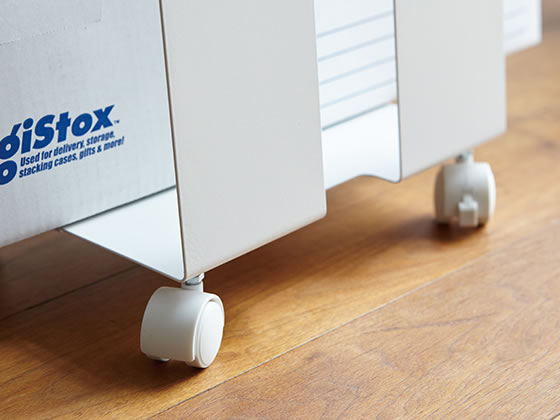 山崎実業 ダンボール&紙袋ストッカー フレーム ホワイト 3301 1台(ご注文単位1台)【直送品】