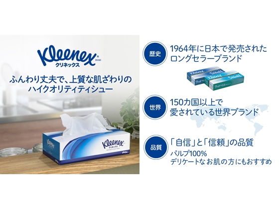クレシア クリネックスティッシュ 180組 5個×12パック 40442 1箱（ご