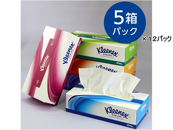 クレシア クリネックスティッシュ 180組 5個×12パック 40442 1箱（ご
