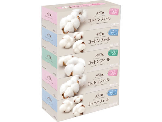 大王製紙 エリエール コットンフィールティッシュ 150W5P 1パック（ご注文単位1パック)【直送品】