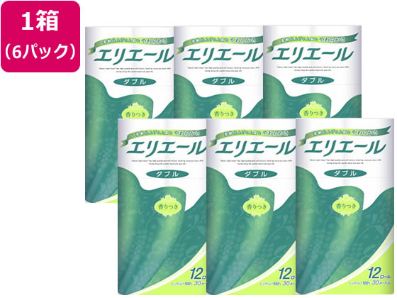 大王製紙 エリエール トイレットティシュー 30mダブル 12ロール×6袋 1箱(ご注文単位1箱)【直送品】