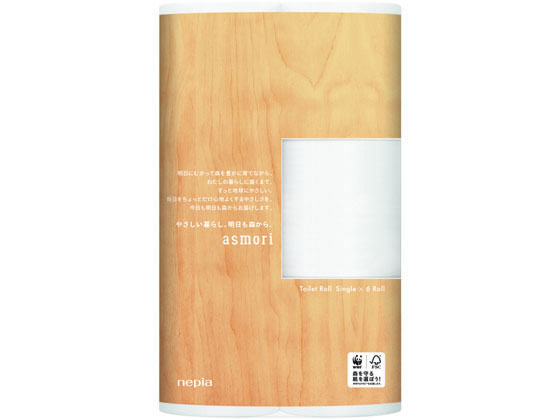 ネピア asmori(アスモリ) 120mシングル 6ロール 1パック（ご注文単位1パック)【直送品】