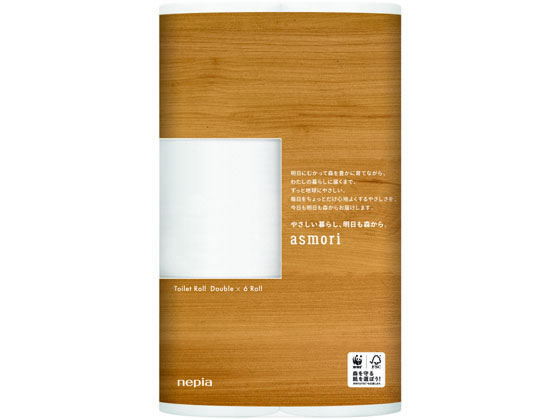 ネピア asmori(アスモリ) 60mダブル 6ロール 1パック（ご注文単位1パック)【直送品】