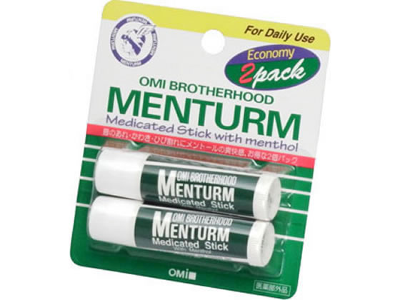 >近江兄弟社 メンターム 薬用 スティックレギュラー 2個パック 4g 1個（ご注文単位1個)【直送品】